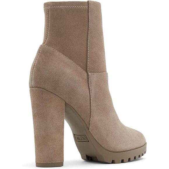 Aldo Leather Upper Tianah Ankle Modern Bootie Block Heel Tan Size 9 NWT - Picture 3 of 9